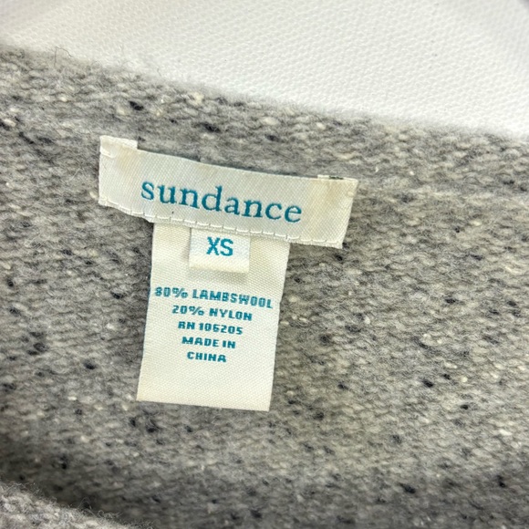 Sundance Gray Lambswool Sweater Size XS - Picture 2 of 5
